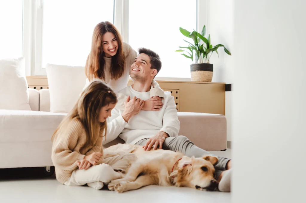 indoor air quality is good and family is happy