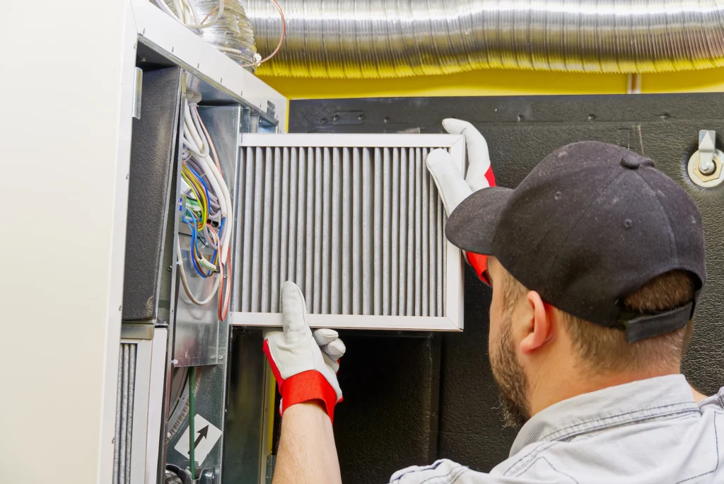 indoor air quality maintenance with clean filter