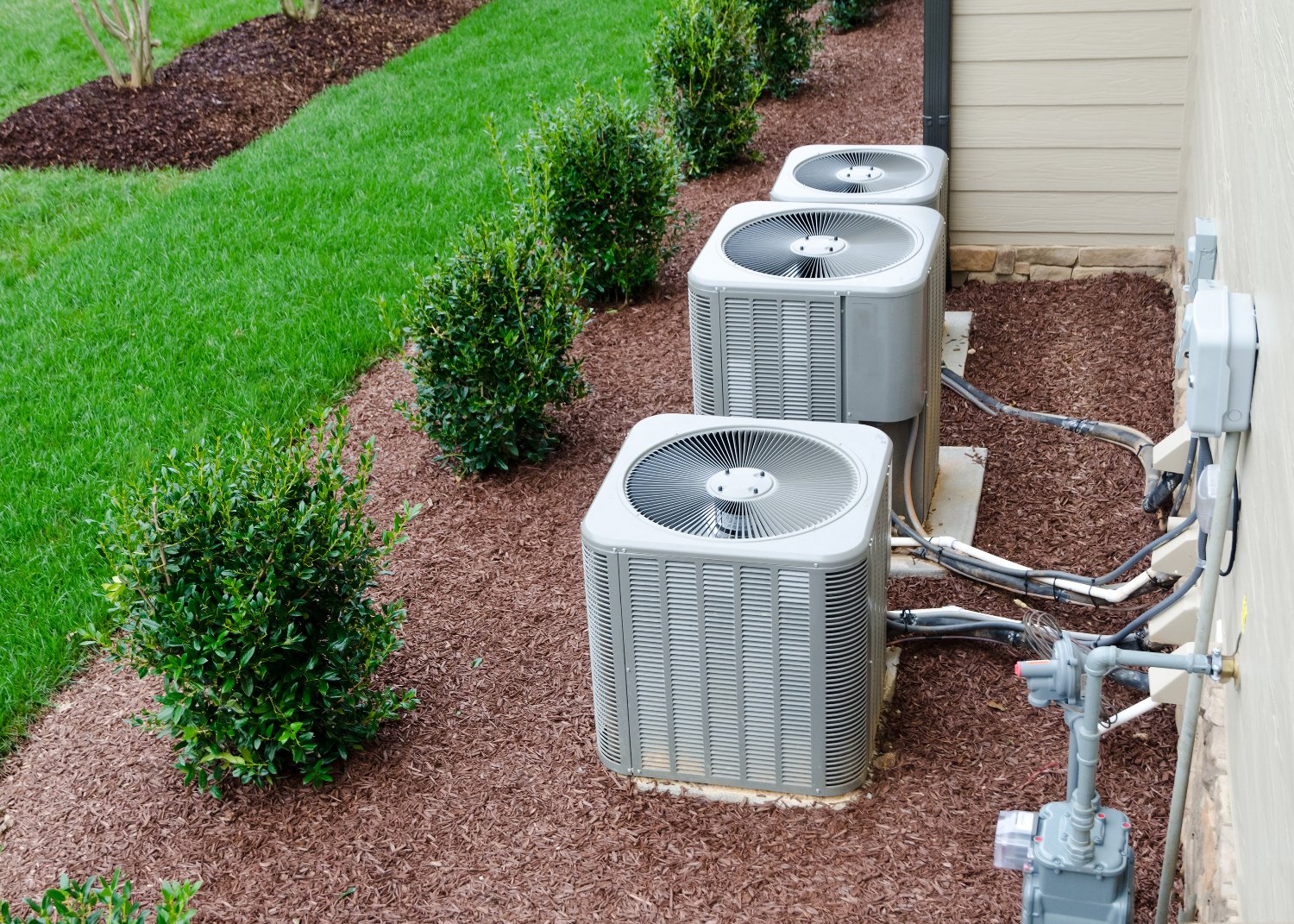 Air conditioner in the backyard