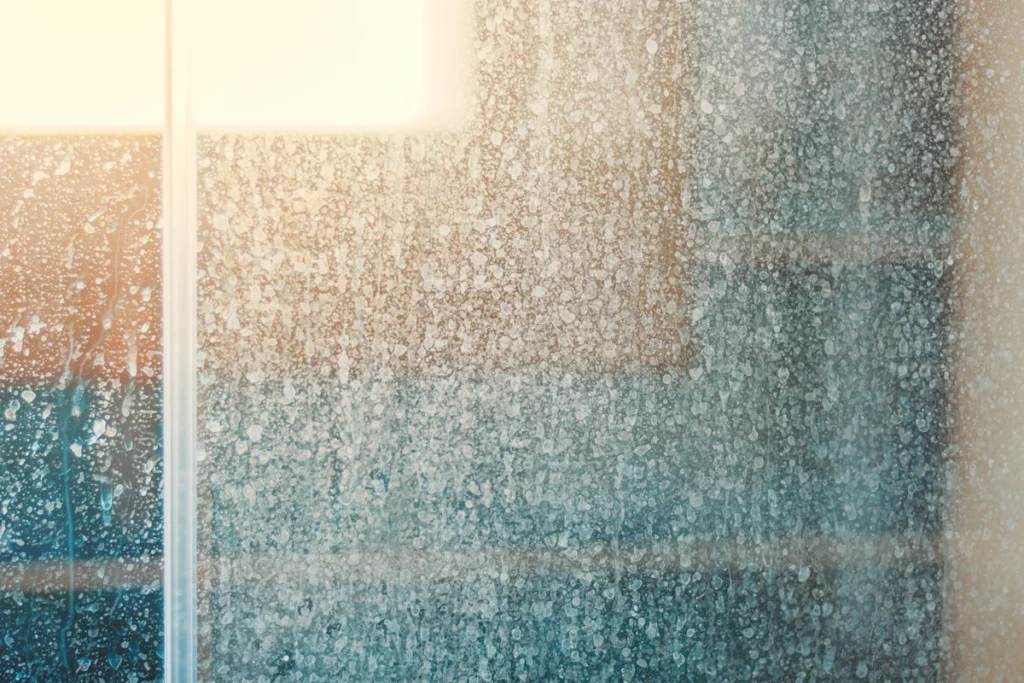 how to test water hardness-hard water stains on shower glass in the bathroom