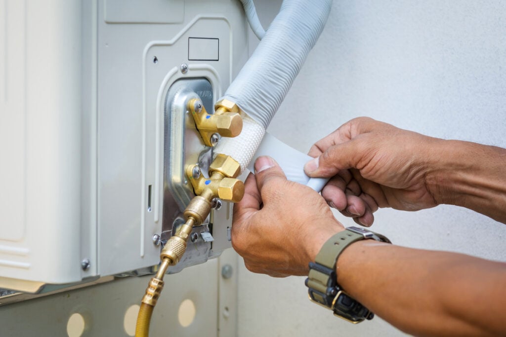 ac leaking water-making repairs on ac unit parts