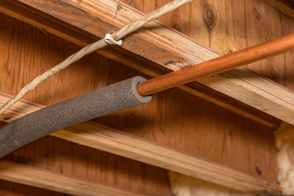 pipe insulation-insulation around copper pipes inside a home