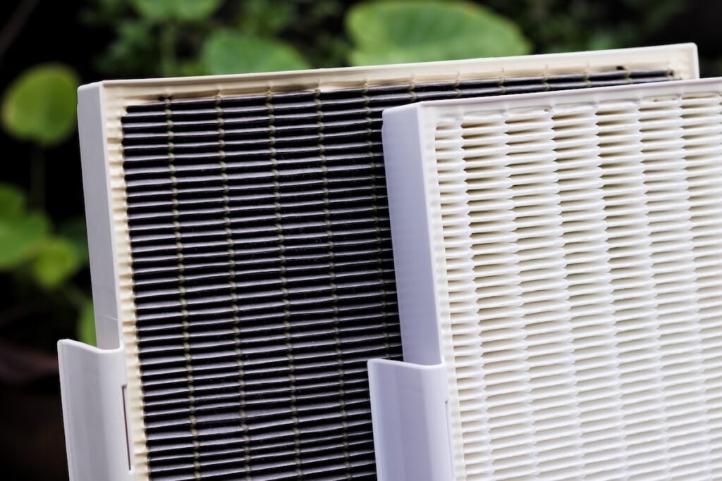 closeup air filter