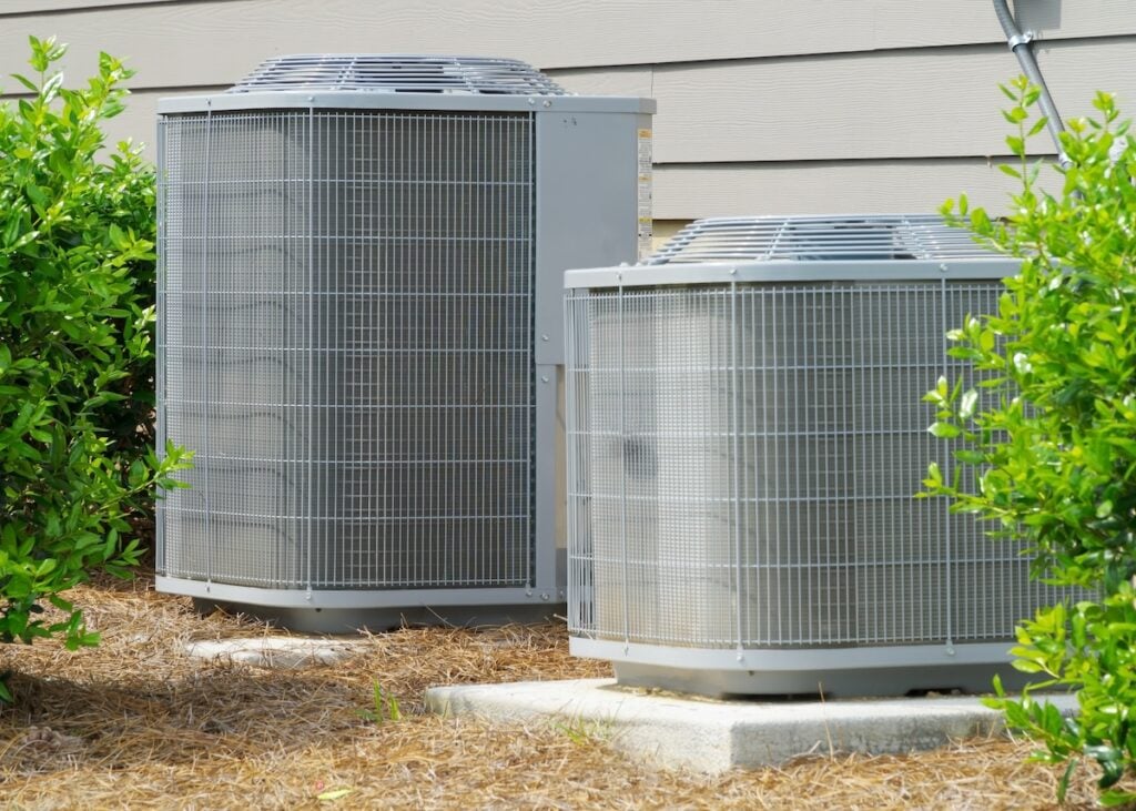 A/C units connected to residential house